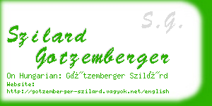 szilard gotzemberger business card